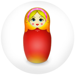 Логотип современной женской одежды «Матрешка»